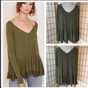 Free People We The Free Oversized Swing Top SZ M